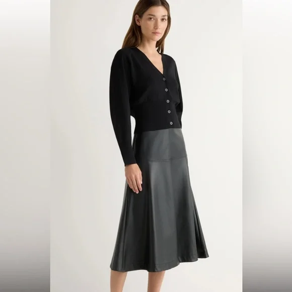 Modern Citizen Harley XL black vegan leather A line skirt - Picture 7 of 8